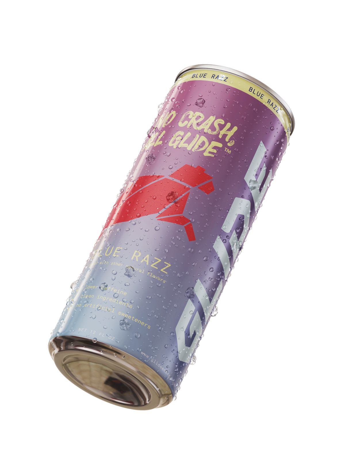 Glide Energy Blue Razz energy drink can